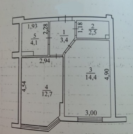 Квартири, 37/14/13 м2, этаж 3/17
